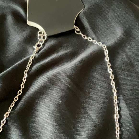 2 Silvertone Necklaces, One is Definitely Gothic looking🔥❤️💙💕💚♥️🔥🔥🔥🧡 - Picture 7 of 9